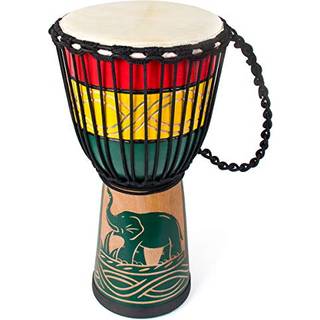 lotmusic afrikansk djembe tromme 95 udskåret mahogni congo tromme professionel bongo tromme med gedeskind tromlehoved til voksne