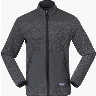 Bergans Men's Nordmarka Rewool Pile Midlayer Jacket Solid Dark Grey/Dark Shadow Grey, XXL