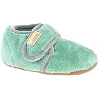 Living Kitzbühel Baby's Hook-and-Loop Shoes Velvet Plain Hyttesko Børn størrelse 18 farve grøn