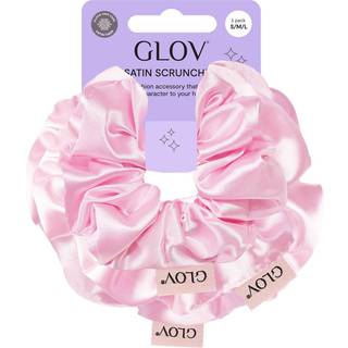 GLOV Satin Scrunchies S/M/L Hårelastikker Pink 3 stk. - 3 stk.