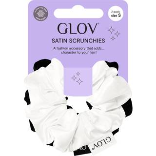 GLOV Satin Scrunchies S Hårelastikker Black/Beige 2 stk. - 2 stk.