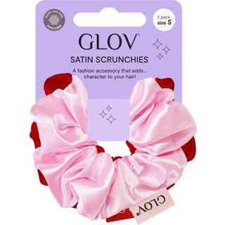 GLOV Satin Scrunchies S Hårelastikker Red/Pink 2 stk. - 2 stk.