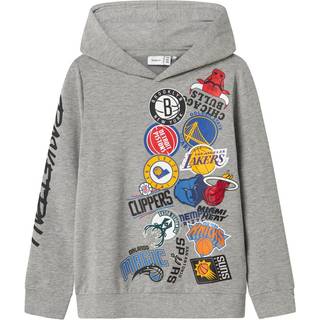 Name It NBA Hoodie i grå til drenge