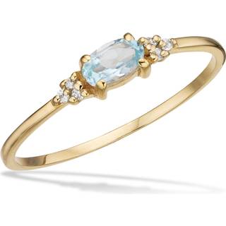 Scrouples - Guld ring i 8kt med en lyseblå topas - 714733