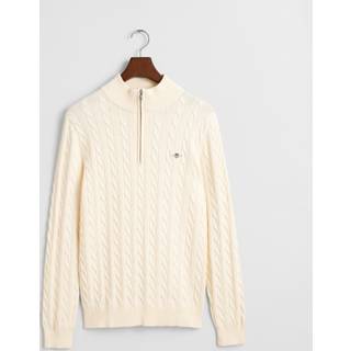 Gant Cable Half Zip Strik Cream - M