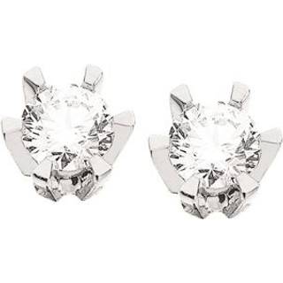 Prinsesse Ørestikker i 14kt. hvidguld m. i alt 0,34ct. diamanter