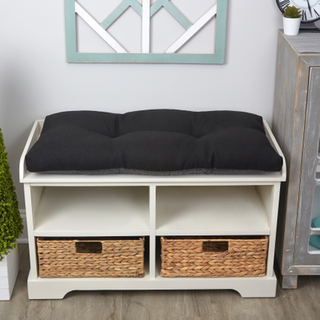 KLEAR VU The Gripper Omega Non-Slip Tufted Bench Pushion til indendørs møbelindgangsopbevaring Baskinvindue Corner Nook eller klaver sæde 30 tomm