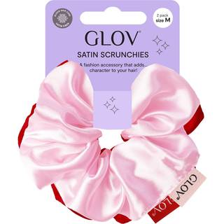 GLOV Satin Scrunchies M Hårelastikker Red/Pink 2 stk. - 2 stk.