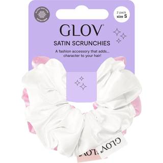GLOV Satin Scrunchies S Hårelastikker Beige/Pink 2 stk. - 2 stk.