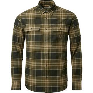 Chevalier Men's Heron Flannel Shirt Evergreen Checked, L