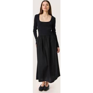 Soaked In Luxury Slsimone Phoebe Dress Ls Kjoler 30407759 Black (SMALL)
