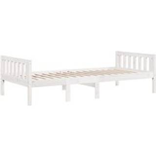 Juniorseng Uden Madras Massivt Fyrretræ - Hvid / 75 x 190 cm