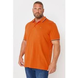 BadRhino Big & Tall BadRhino Big & Tall Orange 100% Cotton Tipped Polo Shirt