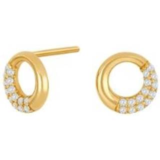 Siersbøl - 8kt. guld øreringe med cirkel design