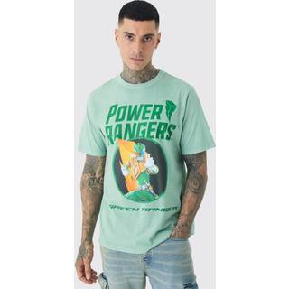 Mens Tall Power Ranger License Print T-shirt In Green