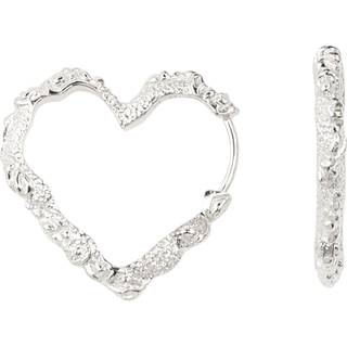 Camille Brinch Heart Crush Hoops Sølv