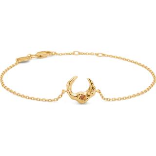 Studio Z Lunar armbånd i guldbelagt med grøn kubisk zirkon