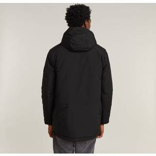 G-Startil mænd. D25381-D419-6484 Vodan polstret parkacoat sort (L), Casual, Polyester, Bæredygtig