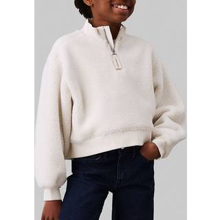 Teddy Half Zip Sweatshirt - White - 4