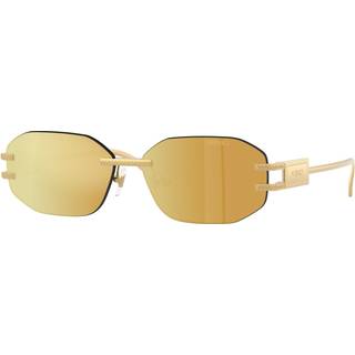 Versace Kvinde VE2274 10027P Solbriller Metal Guld Brun Geometrisk Spejlet