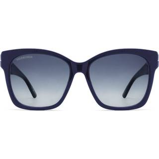 Balenciaga Kvinde Balenciaga BB0102SA 005 Solbriller Acetat Blå Blå Cat Eye Normal Skygge