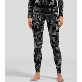 Odlo Women's Merino Heritage Bl Bottom Long Merino undertøj Damer størrelse L farve grå/sort