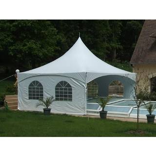 Pagodetelt PartyZone 5x5m, PVC, Hvid