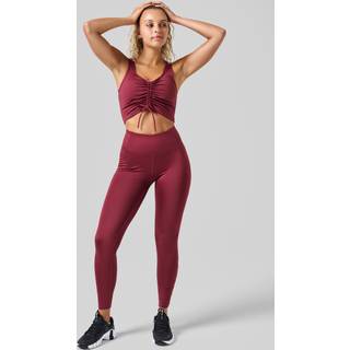 Crease High Waist Tights - Evening Red
