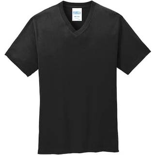 Port & Company Core Cotton V-hals tee. PC54V Jet Black