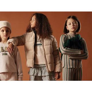 Name It Oxford Tan Fløjls Puffer Vinterjakke