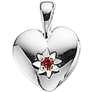 Scrouples - Sølv vedhæng med syntetisk rubin, 13 x 10mm - 217392