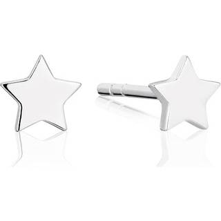 Blanke sølv stjerne ørestikker fra Sif Jakobs - E12123-SS