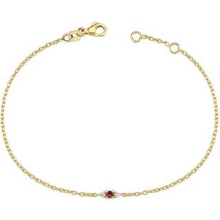 Petit - Rubin armbånd i 14 kt. guld med i alt 0,04ct.