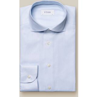 Melange Semi Solid Fine Twill Contemporary Fit Skjorte, Light Blue, 46
