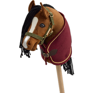 Cheval Roi Fleecetæppe, Bordeaux