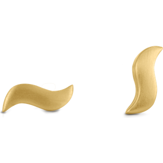 byBiehl - Wave ørestikker i guldbelagt sølv - 4-4024-gp