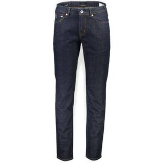 Washed indigo tapered jeans