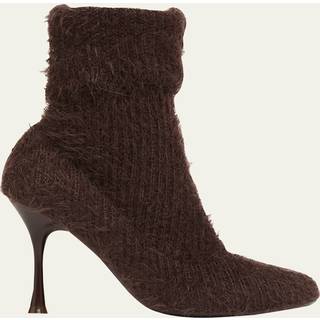 Gianvito Rossi Finny 85 knitted sock boots - brown - EU 40.5