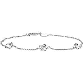 Flora Danica - Forglemmigej armbånd i sterling sølv - fmn-br-s