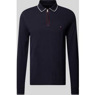 Tommy Hilfiger Zip Regular Fit Polo T Shirt Navy