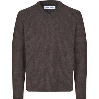Sakoji V-neck Striktrøje, Volcanic Ash, M