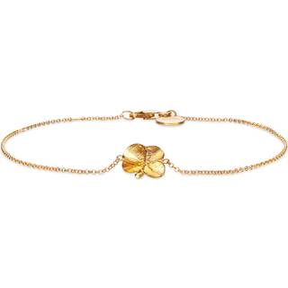 Flora Danica - Firkløver armbånd i 22 karat guldbelagt sølv - flc-br-g