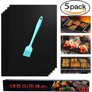 5 -Pack Grill Mat - Genanvendelig ikke -stick 40x33cm