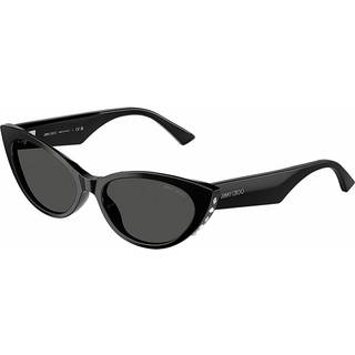 Jimmy Choo Kvinde JC5023H 500087 Solbriller Acetat Sort Grå Cat Eye Normal