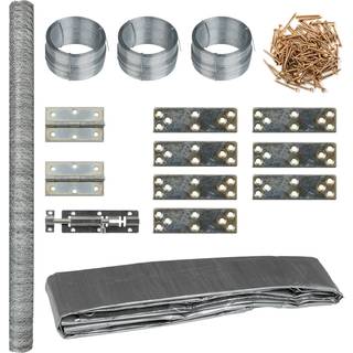 hønsebur 268x100x190 cm metal