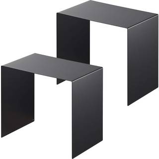 Yamazaki Home Cabinet Storage Organizer | S?t af 2 | Kitchen Pantry | St?l | Riser en st?rrelse sort