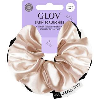 GLOV Scrunchies 3 Pack L - Black/White/Champagne Hårelastik