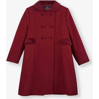 Trotters London Trotters London Rød Burgundy Classic Wool Coat