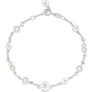 Lund Copenhagen sølv Marguerit armbånd med perler