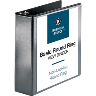 Forretningskilde 09958 Vis bindemiddel m/ 2 inde i lommer 3-tommer kapacitet sort